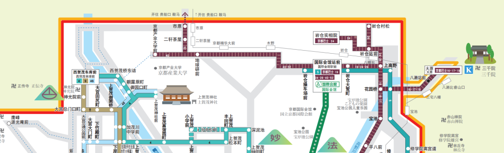 京都地铁巴士一日券-图例范围